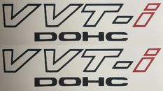 Toyota V VT- i DOHC (2 PACK) 9" BLACK Emblem Vinyl Sticker Decal VVTI TRD Supra