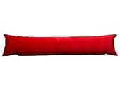 Door Draft Stopper and Blocker (Pack of 1) Sound Proof Draft Guard for Doors and Windows, Decorative Plain Fabric Draught Excluder Cushion Provides Door Insulation and Weather Stripping (Red)