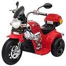 Aosom 6V Kids Electric Motorcycle Ride On Toy Battery Powered with Light Music MP3 3-Wheel Storage Box Red