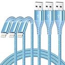 [Apple MFi Certified] iPhone Charger, 3 Pack 6FT USB Lightning Cable Fast Charging Nylon Braided iPhone Charger Cord Compatible with iPhone 14/13/12/11 Pro Max/XS MAX/XR/XS/X/8/7/Plus/6S/ipad