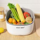 Food Grains Purifie Basket with Handle Vegetable Washing Basket Home Accessories