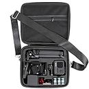 Hard Case for GoPro Hero 11/10/9/8/7/2018/6/5 Blcak/4 Silvery Action Camera, Accessories Carrying Storage Shoulder Bag with Strap