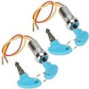 2 Pack 2 Wires Ignition Switch Key Starter Switch with 4 Keys On-off for Electric Scooter Bicycle Mobility Scooter Golf Cart Razor MX650 Suzuki DR650 Dirt Bike ATV Moped Go Kart Motorcycle