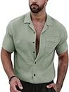 Casual Shirt for Men|| Shirt for Men|| Men Stylish Shirt (D-Crush-16-23) (L, Pista)