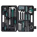 Cartman 148 Piece Automotive and Household Tool Set - Perfect for Car Enthusiasts and DIY Home Repairs Green