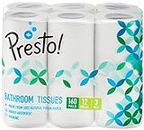 Amazon Brand - Presto ! 3 Ply Toilet Paper Tissue Roll, soft and highly absorbent - 12 Rolls (160 Pulls Per Roll, 1920 Sheets)