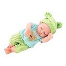 UJEAVETTE® 10 Inch Real Lifelike Reborn Boy Doll Silicone Newborn Baby Dolls Boy Green | Realistic Jinny Baby Dollboy, Color May Vary