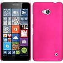 PhoneNatic Case kompatibel mit Microsoft Lumia 640 - Hülle pink gummiert Hard-case + 2 Schutzfolien