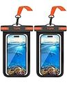 TOPK Waterproof Phone Pouch, 2-Pack Universal IPX8 Waterproof Phone Case Dry Bag with Lanyard for iPhone 13 13 Pro Max 12 11 XR XS 2022, Samsung S22 S22+ S21 Up to 7.0 inch- Black