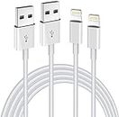 Pecan™ Apple Iphone Charger Cable 3Ft, Apple Mfi Certified Lightning To Usb Cable 3Ft, Fast Apple Phone Charging Cable Cord For Iphone 12/11 Pro/11/Xs Max/Xr/8/7/6S/6/5S/Se Ipad Original Tablet-White