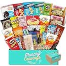 MunchyCravings Snack Box (35 Count) Healthy Variety Care Package for Adults & Teens – Includes Chips, Cookies, Bars – For Gift, Movie Night, Halloween