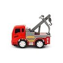 TOYZONE Friction Powered Mini Truck Series | Made in India | Friction Powered Toy | Unbreakable City Service Truck | Pull Back | Push & Go Crawling Toys (Contruction Vehicle Tow Crane)