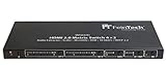 FeinTech VMS04201 Conmutador de Matriz HDMI Matrix Switch (4 entradas, 2 Salidas, con Extractor de Audio, Scaler, Ultra HD, 4 K, 60 Hz, HDR)