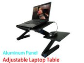 Portable Foldable Laptop Stand Desk Table Tray Adjustable Bedside w Mouse Pad
