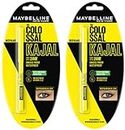 Maybelline New York Colossal Kajal, Intense Colour, Waterproof, Long lasting 24Hrs Stay, Black, 0.35g (Pack of 2)