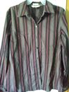 old navy boys large brown & red stripe long sleeve cotton, nylon, spandex