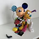 Disney Britto Mickey Mouse & Pluto Figurine 6007094 DAMAGED