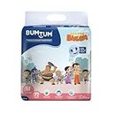 Bumtum Chota Bheem Medium Baby Diaper Pants, 72 Count, Leakage Protection Infused With Aloe Vera, Cottony Soft High Absorb Technology (Pack of 1)