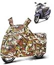 Fabtec Waterproof Bike Cover/Scooty Cover for Honda Activa 125 (Jungle Print Two Wheeler Cover)