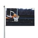 Gears Up for Basketball Flag 3 x 5 Ft Flag Funny Outdoor Banner Holiday Garden Flag, Welcome Yard Banner Home Garden Yard Lawn Decor Flags, Interno/Esterno, Stampa su entrambi i lati