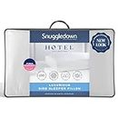 Snuggledown Side Sleeper Pillow 1 Pack - Hotel Quality Firm Support Bed Pillows for Back Neck & Shoulder Pain Relief - Soft & Luxurious 100% Cotton Cover, Hypoallergenic, Made in the UK (64 x 38)
