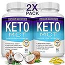 Keto MCT Oil Capsules Ketosis Diet - 2000mg Natural Pure Coconut Oil Extract Pills to Support Ketogenic Diet, Source of Energy, Easy to Digest for Men Women, Vegan, 90 Softgels, Toplux Supplement