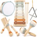 Kinderspielzeug Holz Musikinstrumente für Kleinkinder Musikspielzeug für 1 2 Jahre alt