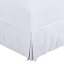 Utopia Bedding Queen Bed Skirt - Soft Quadruple Pleated Ruffle - Easy Fit with 16 Inch Tailored Drop - Hotel Quality, Shrinkage and Fade Resistant (Queen, White)