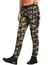 Alan Jones Clothing Women's Camouflage Joggers Track Pant (Olive_S)