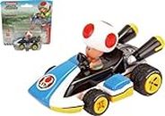 Carrera Pull & Speed 15818407 Official Licensed Kids Mario Kart Toy Car Pull Back Vehicle for Ages 3 and Up - Toad