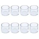 Antrader Non Slip Chair Leg Tips, Furniture Grippers Pads, Floor Protector Sofa Rubber Chair Feet Table Leg Caps Round Dia fit 1" (2.5cm), Clear, 8 Pack