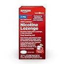 Amazon Basic Care Nicotine Mini Lozenge 2mg, Stop Smoking Aid, Cherry Ice Flavor, 27 Count
