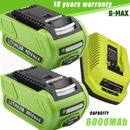 Lithium Battery for Greenworks 40V Battery 29472 29462 29252 G-MAX Power Tools