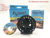 Rudder Light weight Fly Reel Fishing Reels  5/6, 7/8 Combo Set Fly Line Leader 
