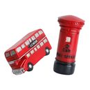  2 pz cassetta postale autobus resina miniatura modello mobili casa delle bambole
