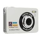 4K 56MP Digital Camera, 20X Digital Zoom Autofocus Video Camera with 2.7 Inch Screen, Anti Shake Compact Point and Shoot Camera for Teens Kids Adults Students (Silver)