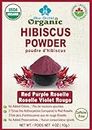 Organic Hibiscus Flower Powder - Natural Food Coloring - Sun Dried Thai Red Purple Roselle Herb - Matcha Powder for Tea Drinks Health Beauty 113g (4 OZ)