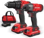 CRAFTSMAN V20 Cordless Drill and Impact Driver Power Tool Combo with 2 Batteries