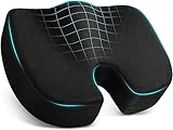 Velcrose Ultimate Coccyx Seat Cushion with Orthopedic Gel Memory Foam for Pressure Relief for Tailbone & Lower Back Pain, U-Shaped Hip Support Pillow for Chairs - Upto 120 kg, Mesh Black
