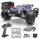 BHEL Rc Monster Truck 1:16 Scale Remote Control Truck, 4Wd Top Speed 40+ Kmh All Terrains Electric Toy Off Road Rc Truck Vehicle Car Crawler With 2 Rechargeable Batteries For Boys Kids Adults, Red