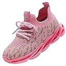 WUIWUIYU Boys Girls Outdoors Running Shoes Tennis Sport Walking Sneakers for Toddlers/Little Kids Pink Size 9