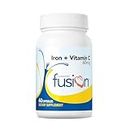 Bariatric Fusion Iron Supplement 60mg with Vitamin C | Easy to Swallow Capsule | Ferrous Fumarate Vitamins for Women and Men | Gluten, Dairy and Soy Free | Non-GMO | 60 Count