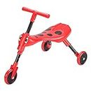 Scuttlebug 3-Wheel Foldable Ride-On Tricycle for 1-3 Year Old, Beetle Trike, Antennae Handlebar, Develop Your Toddler’s Balance and Motor Skills, No Surface Scratches, Red, Black, W33cmxD60cmxH43cm