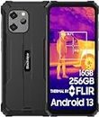 Blackview BV8900 Rugged Smartphone(With FLIR Thermal Image Camera), 16GB RAM+256GB ROM(up to 2TB), Android 13, 10000mAh Battery 33W Fast Charge, 64MP Camara, 6.5inch 2.4K Display, NFC, IP68 Waterproof