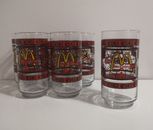 6 x McDonalds Canada Coca-Cola Stained Glass Gasses Red Black Vintage