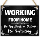 Working from Home Sign, Do Not Disturb Door Sign, Home Office Door Sign, 10x8