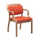 家具 Chairs Modern Furniture Cotton Fabric + Sponge Cushion Dining Collapsible Solid Wood Leisure Modern Minimalist Household Restaurant with Backrest Folding (blue/orange)(Color:01)