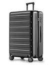 NINETYGO Large Spinner Suitcase, Hardshell Luggage for 10-14 Days Travel, Double Spinner Wheels, TSA Approved, 30 X 20 X 11 (Checked 28-Inch, Ebony Black, Rhine Collection)