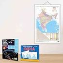 India POLITICAL - MAP PRACTICE BOOK, BOOK OF OUTLINE India and Indian Road Guide & Political Chart | Set of 3