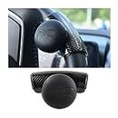 CGEAMDY Car Steering Wheel Knob, 360 Degree Rotating Silicone Power Handle Ball, Adjustable Universal Fit Non-Slip Spinner Booster, Car Accessories Easy Installation No Tools Required(Black)